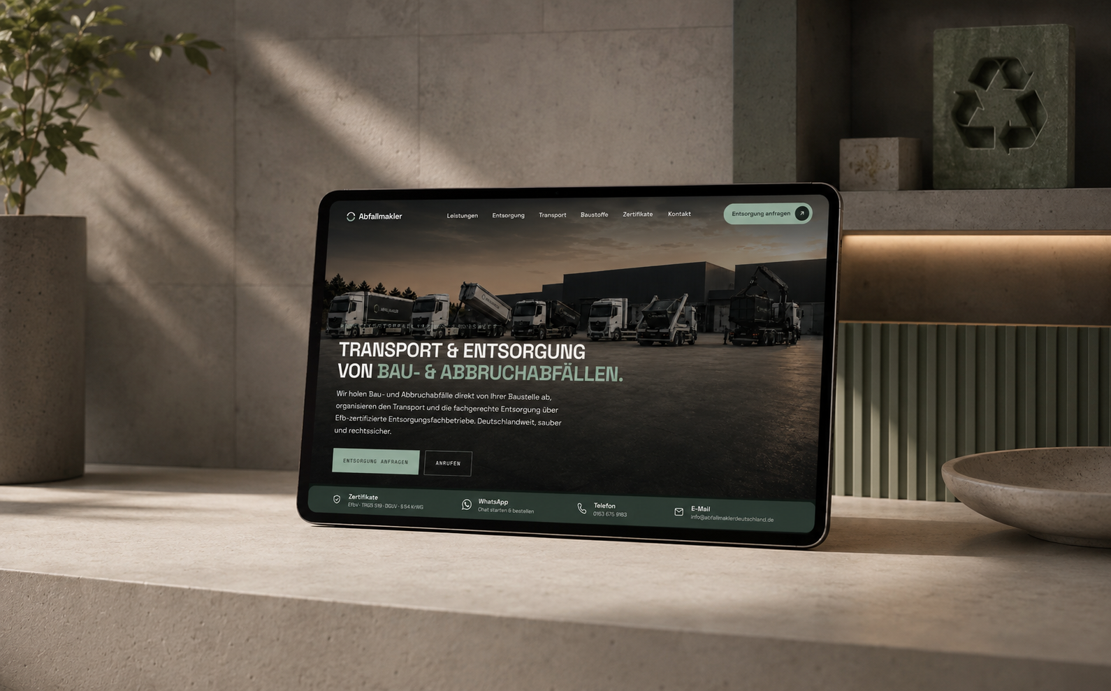 Abfallmakler Deutschland Website Referenz