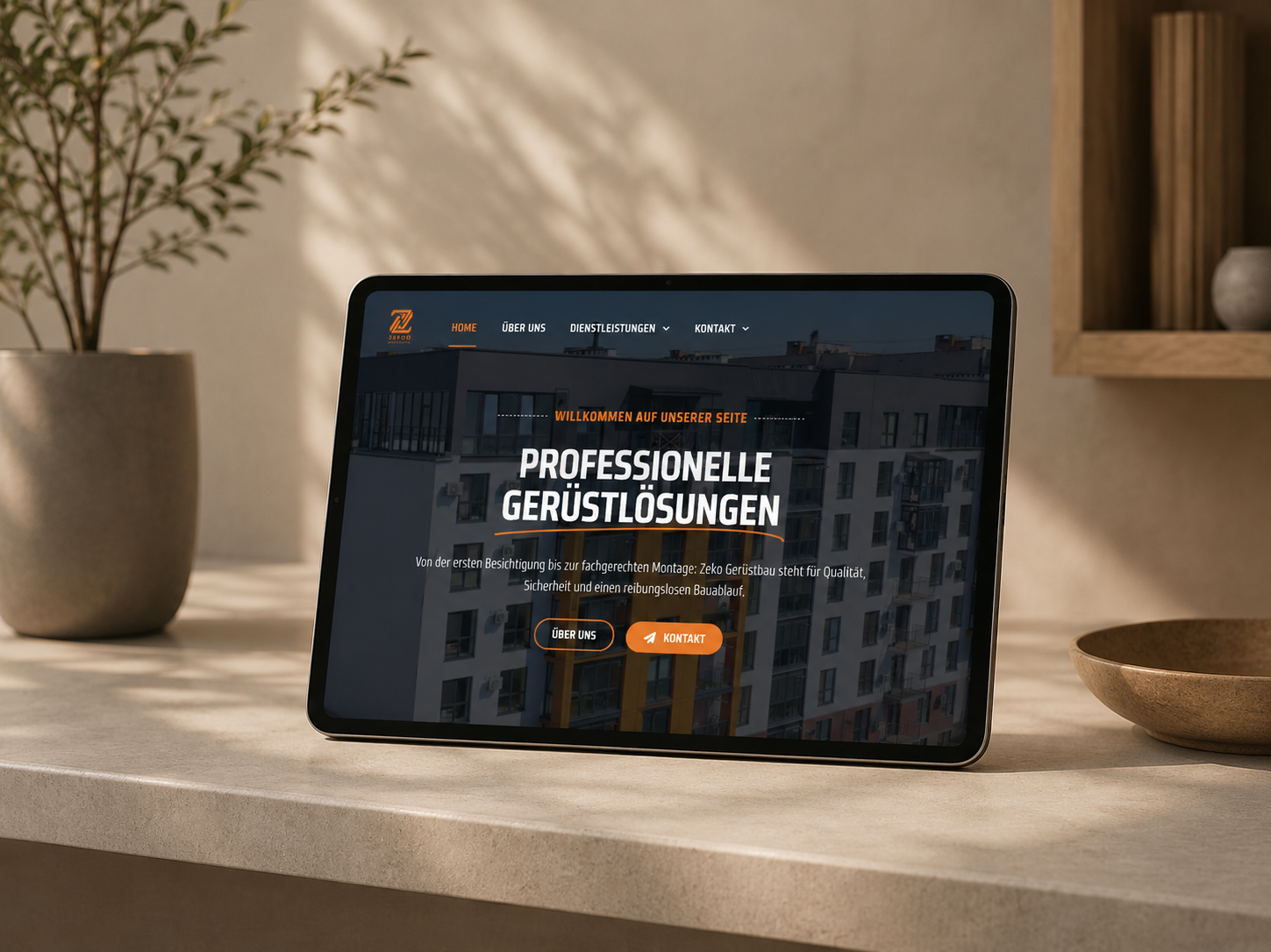 Zeko Gerüstbau Website Referenz